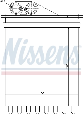 Радиатор печки (отопителя) задний 72040 Nissens
