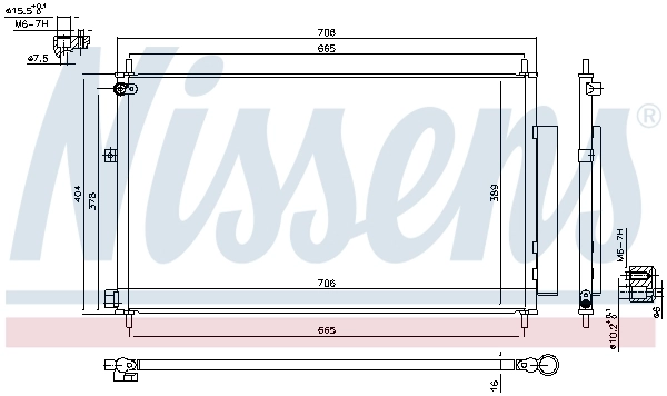 Радиатор охлаждения кондиционера Nissens 940538
