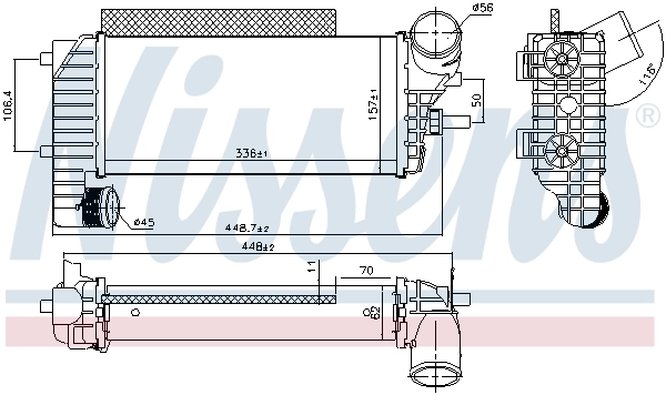 Радиатор интеркуллера Nissens 96251