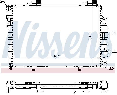 Радиатор охлаждения Nissens 62750A