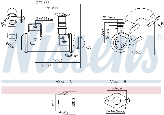 Радиатор системы рециркуляции ОГ Hmpx HMP7T1Q9F464AB