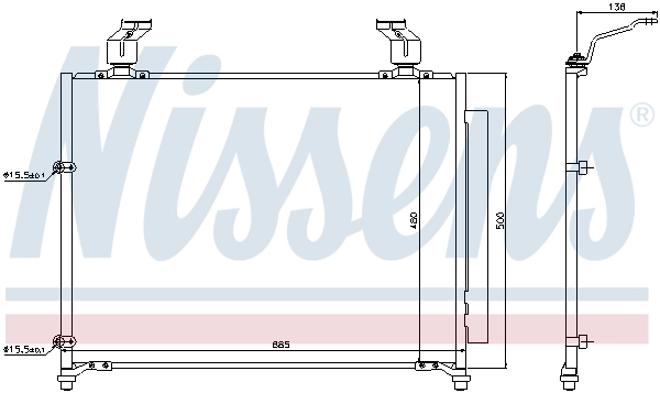 Конденсатор кондиционера Nissens 940295 цена, от 155.26 USD