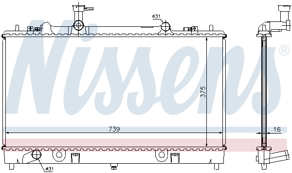 Радиатор охлаждения Nissens 62466A