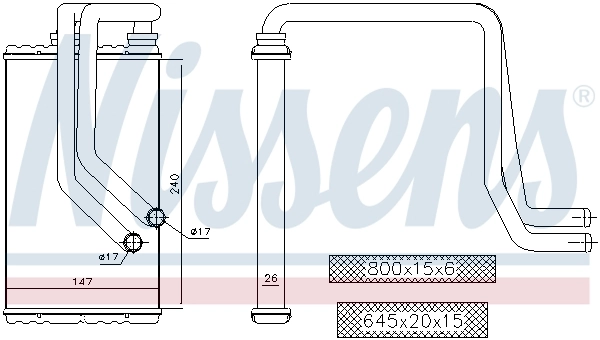 Радиатор отопителя Nissens 72956