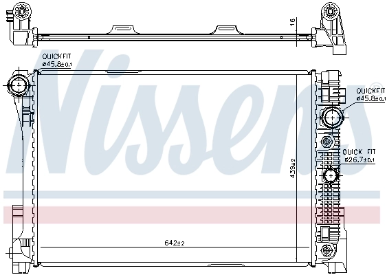 Радиатор охлаждения Nissens 67161