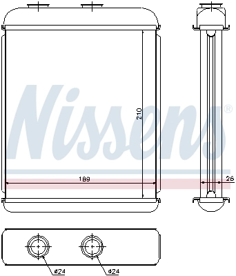 Радиатор отопителя Nissens 72662