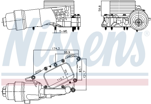 Корпус масляного фильтра Mahle Original CLC331000S цена, от 77.68 USD