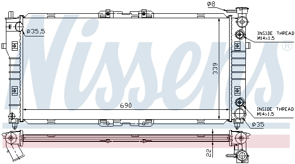 Радиатор охлаждения Mazda FS2015200E