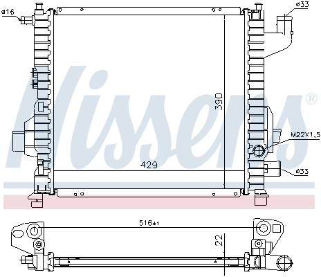 Радиатор охлаждения Nissens 63835A