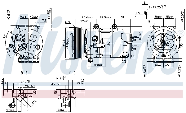 89201 Nissens Компрессор хладагента