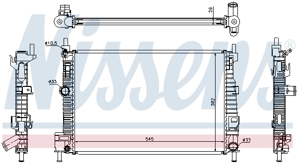 Radiador de esfriamento de motor Mazda 3 BL