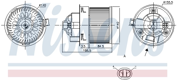 Вентилятор печки 87250 Nissens