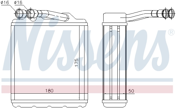 Радиатор отопителя Nissens 73464