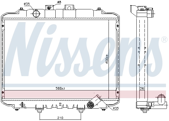 Радиатор 67015 Nissens