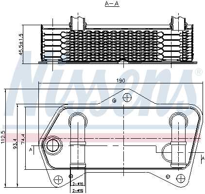 Радиатор АКПП Nissens 90653