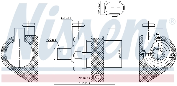Дополнительная электро помпа Nissens 831069