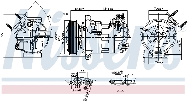 Compressor de aparelho de ar condicionado Volvo XC90 2 256