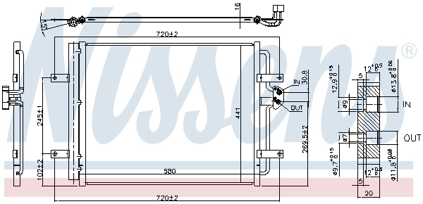 Радиатор охлаждения кондиционера Nissens 940584