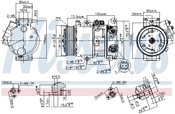 Компрессор кондиционера 890144 Nissens