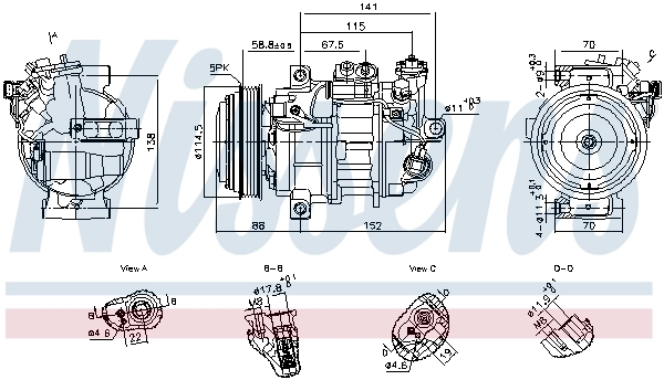 Компрессор системы кондиционирования Mercedes A000830420287 цена, от 499.54 USD