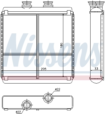 Радиатор отопителя Nissens 72042