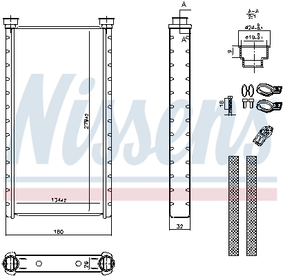 70235 Nissens Радиатор отопителя салона