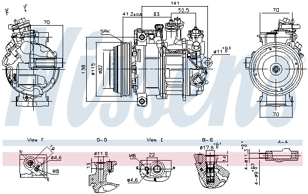 Компрессор кондиционера PXC141749 Sanden
