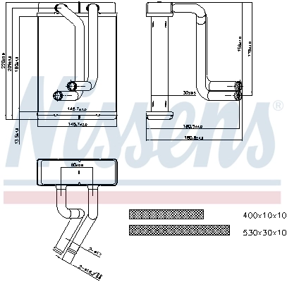 Радиатор отопителя Nissens 77508