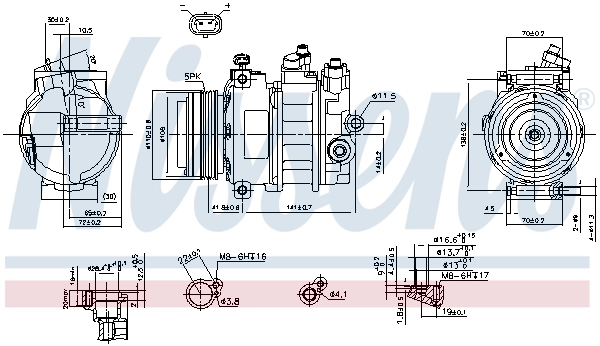 Компрессор кондиционера 89031 Nissens