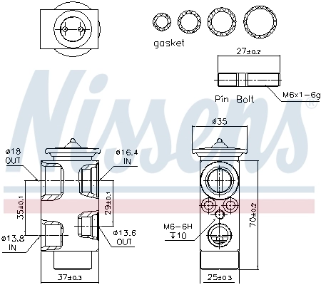 Клапан TRV, кондиционера Nissens 999222