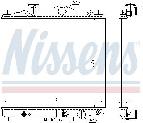 Радиатор 67100 Nissens
