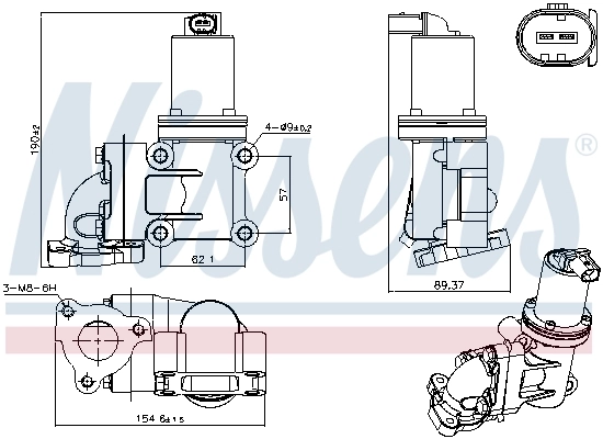 98355 Nissens Клапан рециркуляции отработавших газов EGR