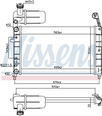 Радиатор 61844 Nissens