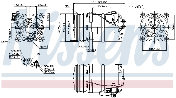 Compressor de aparelho de ar condicionado Volvo V70 1 LV