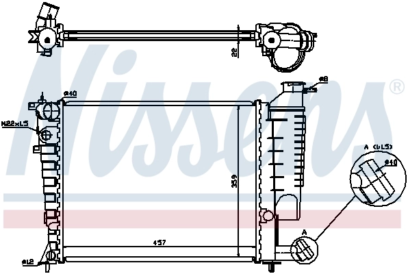 Радиатор охлаждения Nissens 613671