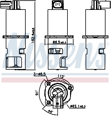 98190 Nissens Клапан рециркуляции отработавших газов EGR