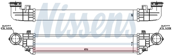Радиатор интеркуллера Nissens 96785