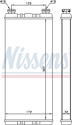 Радиатор отопителя Nissens 72055