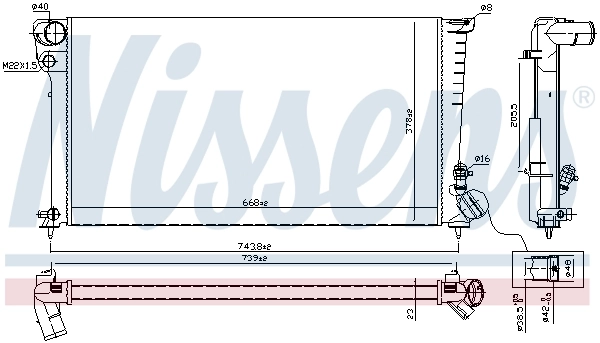 Радиатор охлаждения Nissens 61315