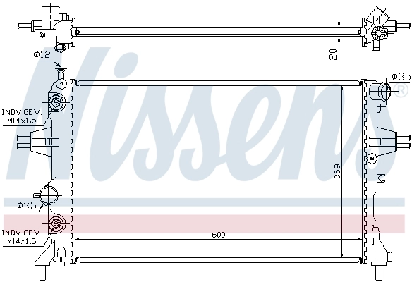 Радиатор 632461 Nissens
