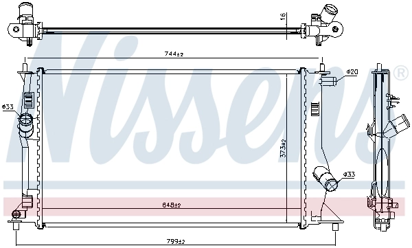 Радиатор охлаждения Nissens 68503