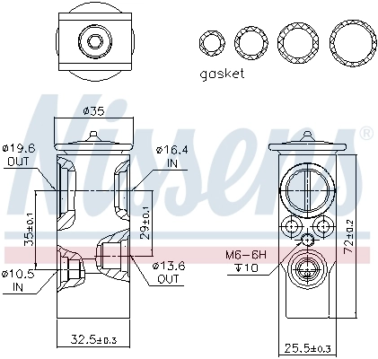 Клапан TRV, кондиционера Nissens 999289