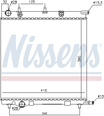 Радиатор охлаждения Nissens 61284