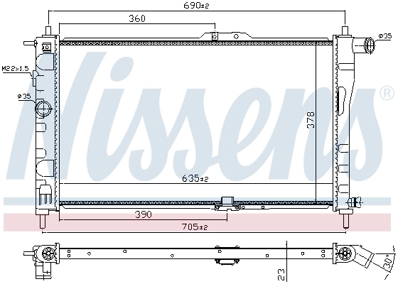 Радиатор охлаждения Nissens 61651A
