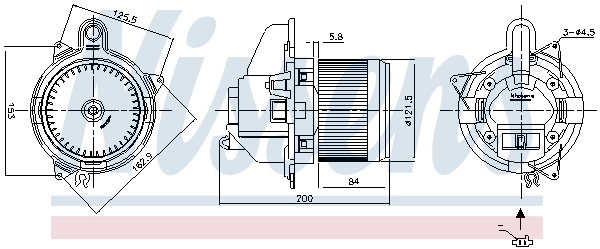 Motor de ventilador de forno (de aquecedor de salão) Dacia Lodgy  JS