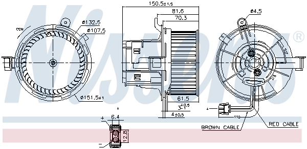 Моторчик печки Nissens 87406