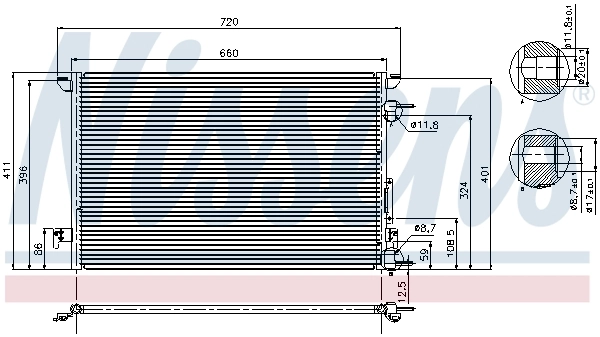Конденсатор кондиционера Nissens 94597 цена, от 70.79 USD