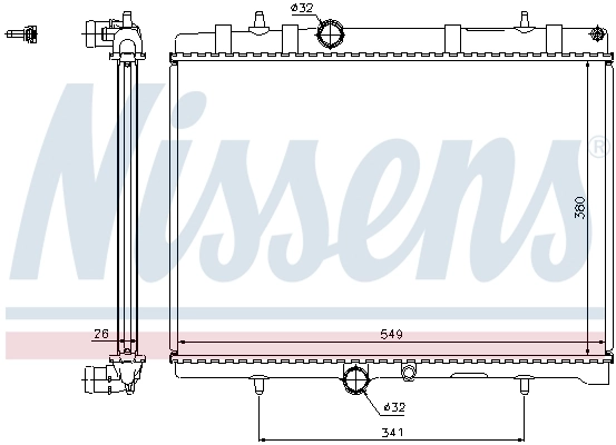 Радиатор охлаждения Nissens 63606A