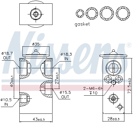 Клапан TRV, кондиционера Nissens 999248