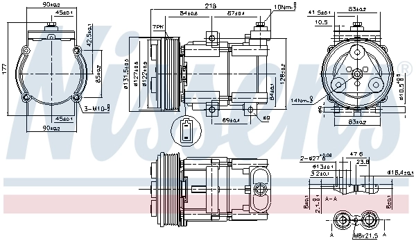 Компрессор кондиционера 890081 Nissens
